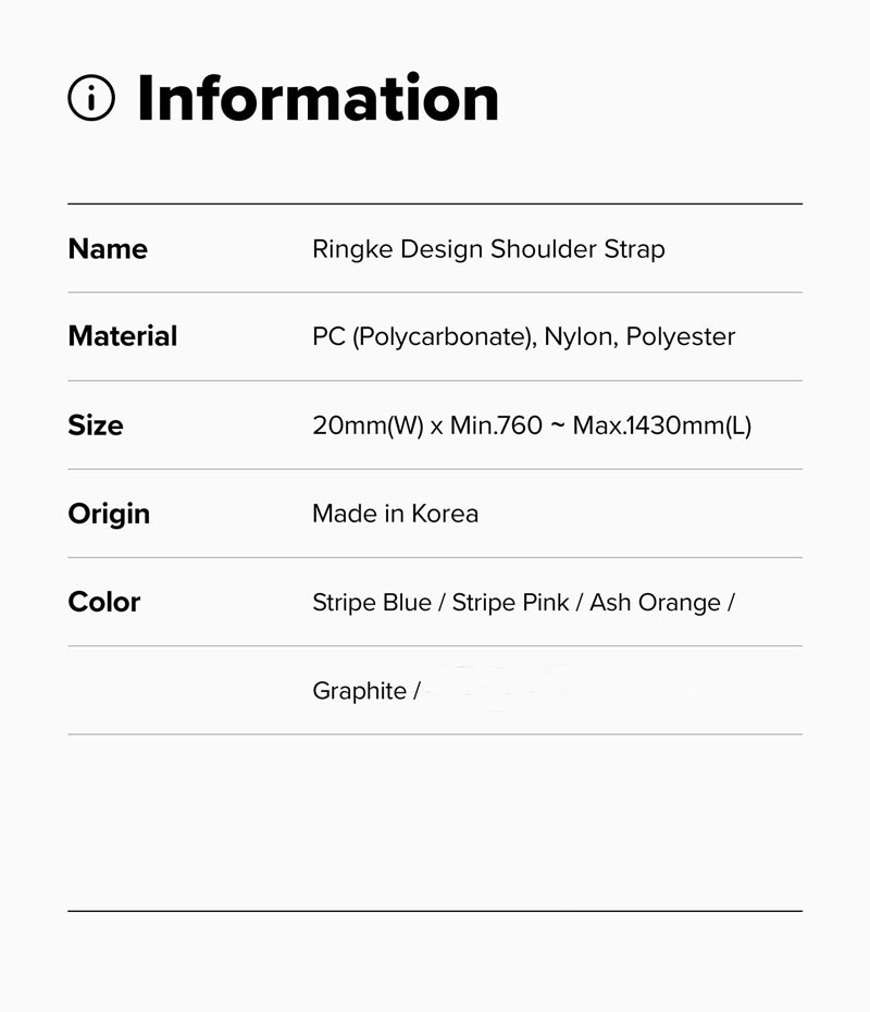 [Mới] Dây đeo RINGKE Design Shoulder Strap - Hàng Chính Hãng