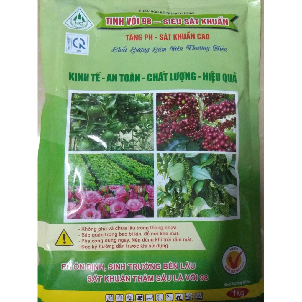 Phân bón rễ trung lượng tinh vôi 98 - gói 1 kg