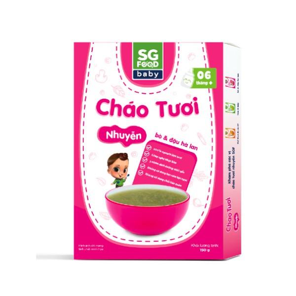 Cháo Tươi Nhuyễn Sài Gòn Food Bò &amp; Đậu hà lan 150g