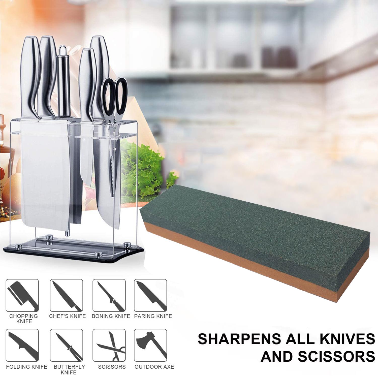 200/600 Grit Double Sides Knife Sharpening Stone Knives Coarse Sharpening Whetstone Grindstone 200*50*25mm