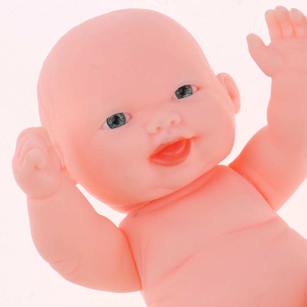 Vinyl Baby Doll Lifelike Newborn Girl Doll Simulation Soft Baby Doll 11cm #1