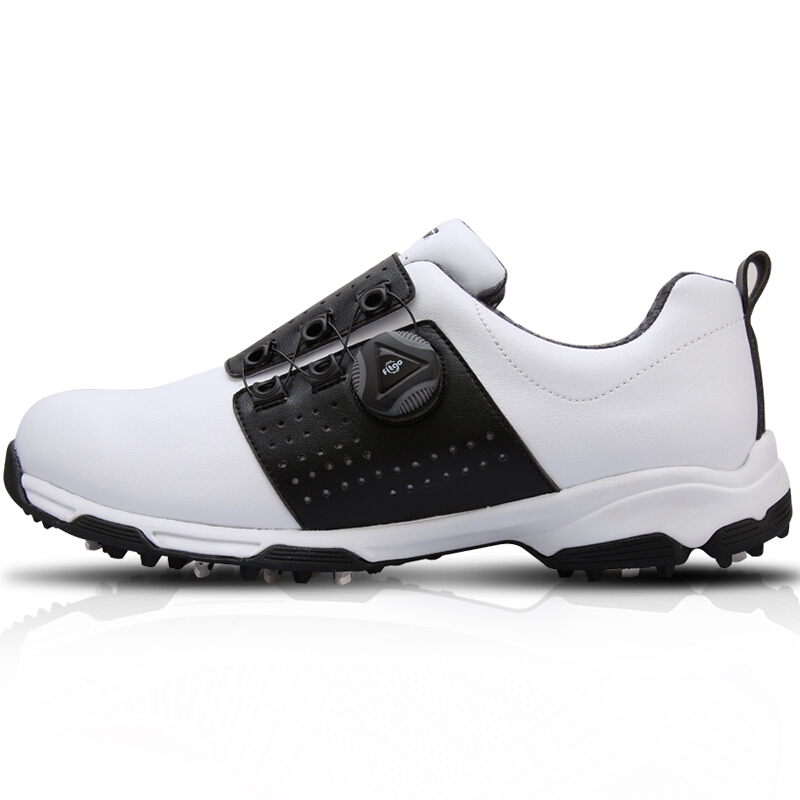 Giày Golf Nam - PGM Men Microfibre Auto-Lacing Golf Shoes - XZ096 - Trắng Đen