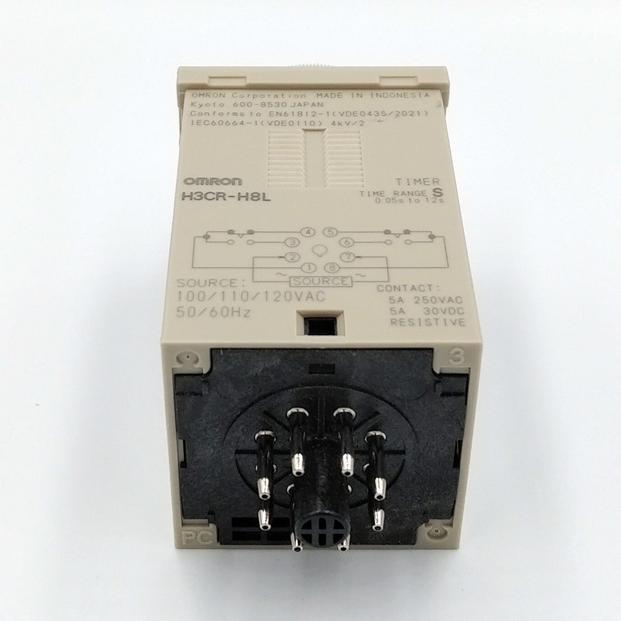 Bộ định thời gian OFF-Delay Timer Omron H3CR-H8L AC100-120 S. Hàng chính hãng