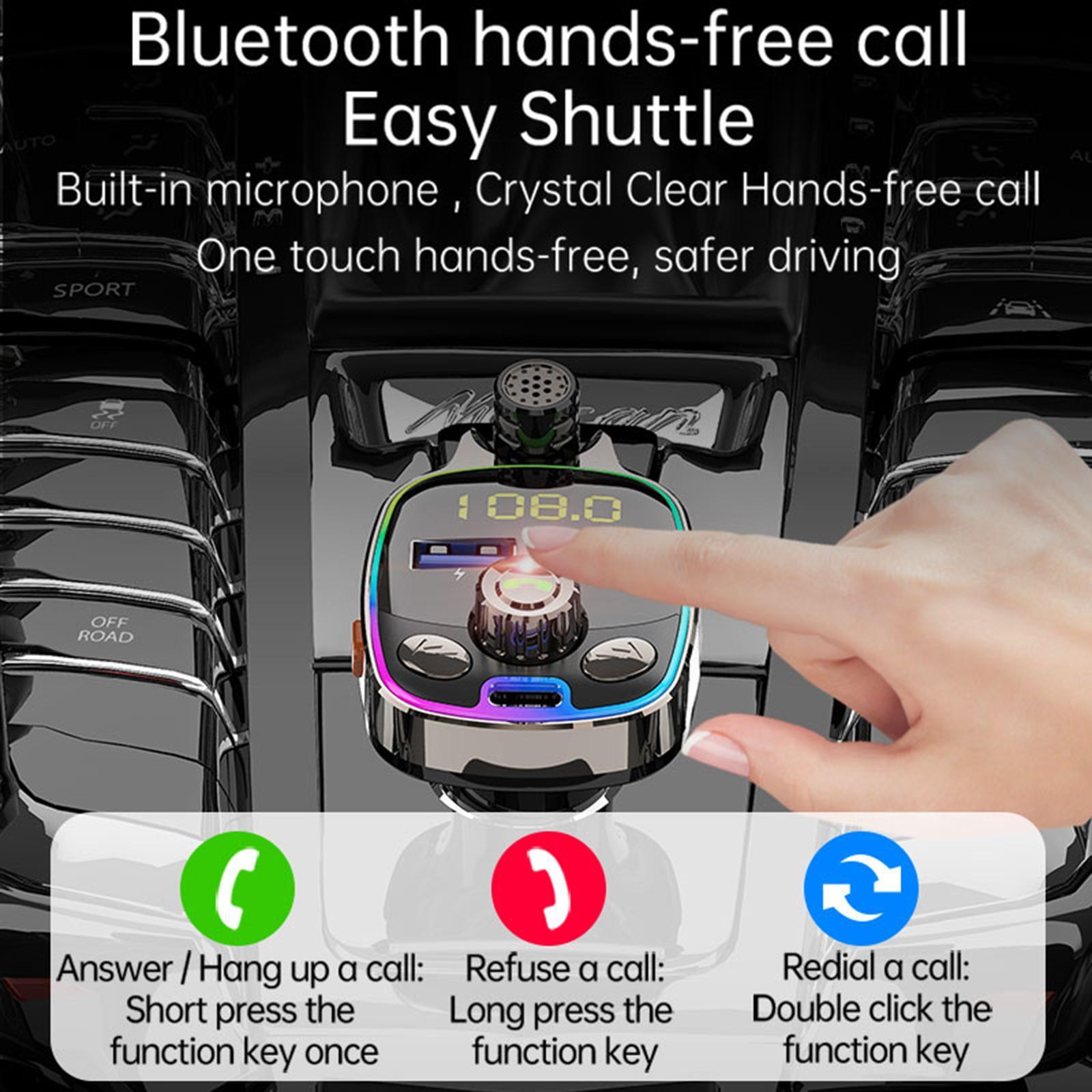 PD Car Charger Dual USB Led Fast Charge Type  Adapter