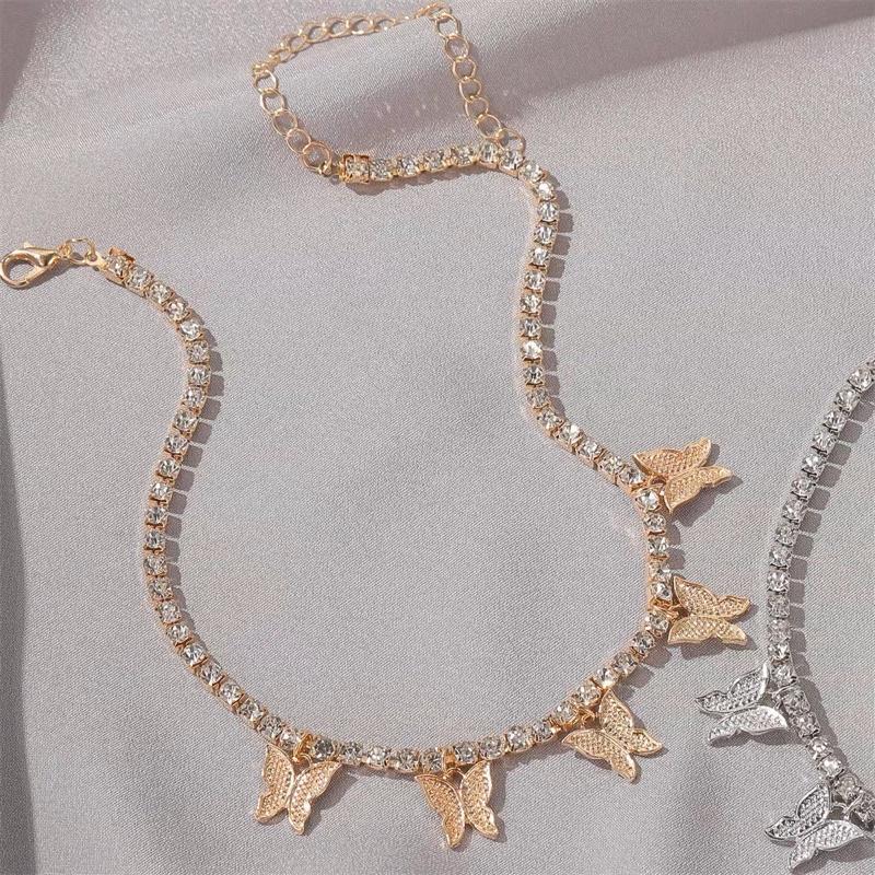 Vòng cổ đính đá hình con bướm - Arora boutique