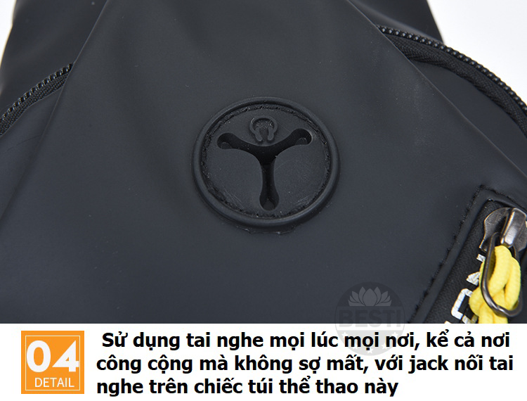 Túi Đeo Chéo Nam Nữ Chống Nước Thời Trang Besti BTY01 Phong Cách Hiện Đại, Chất Liệu Vải Oxford Cao Cấp, Tích Hợp Cổng Sạc USB  – Hàng Chính Hãng