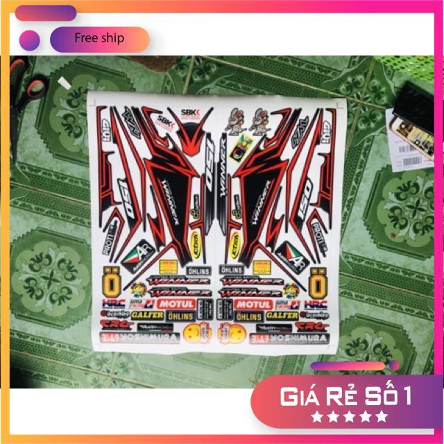 Tem rời dành cho xe winner đỏ đen nhám