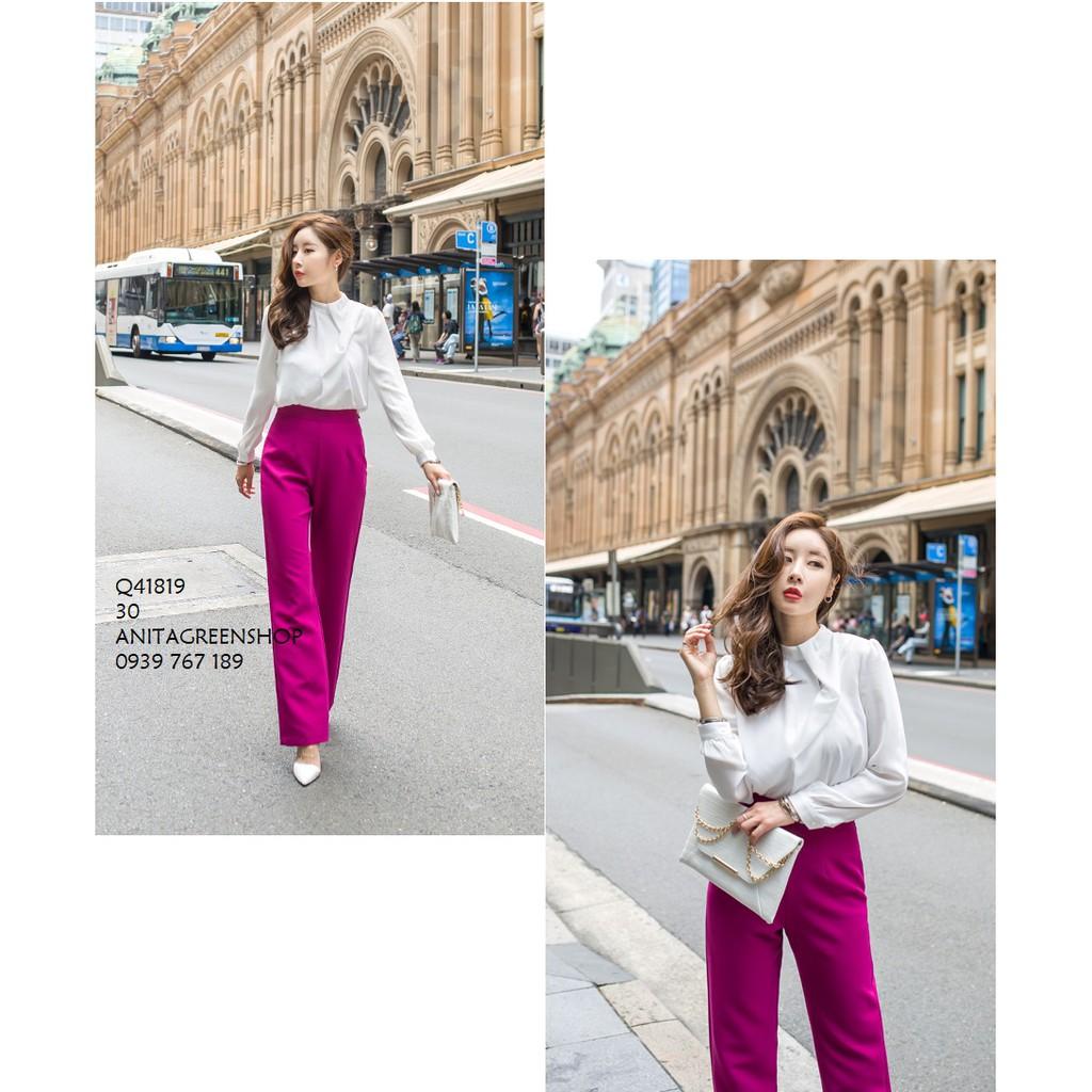 ÁO SƠ MI NỮ CỔ TRỤ _Q41819
