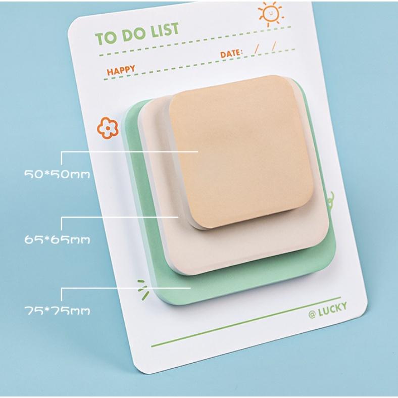 Set 90 Tờ Sticky Note - Giấy Ghi Chú Dán Pastel