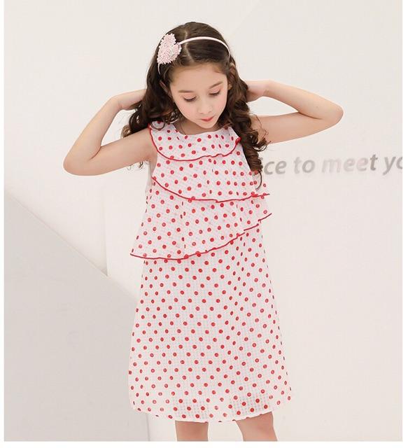 Váy voan chấm bi 2-8t
