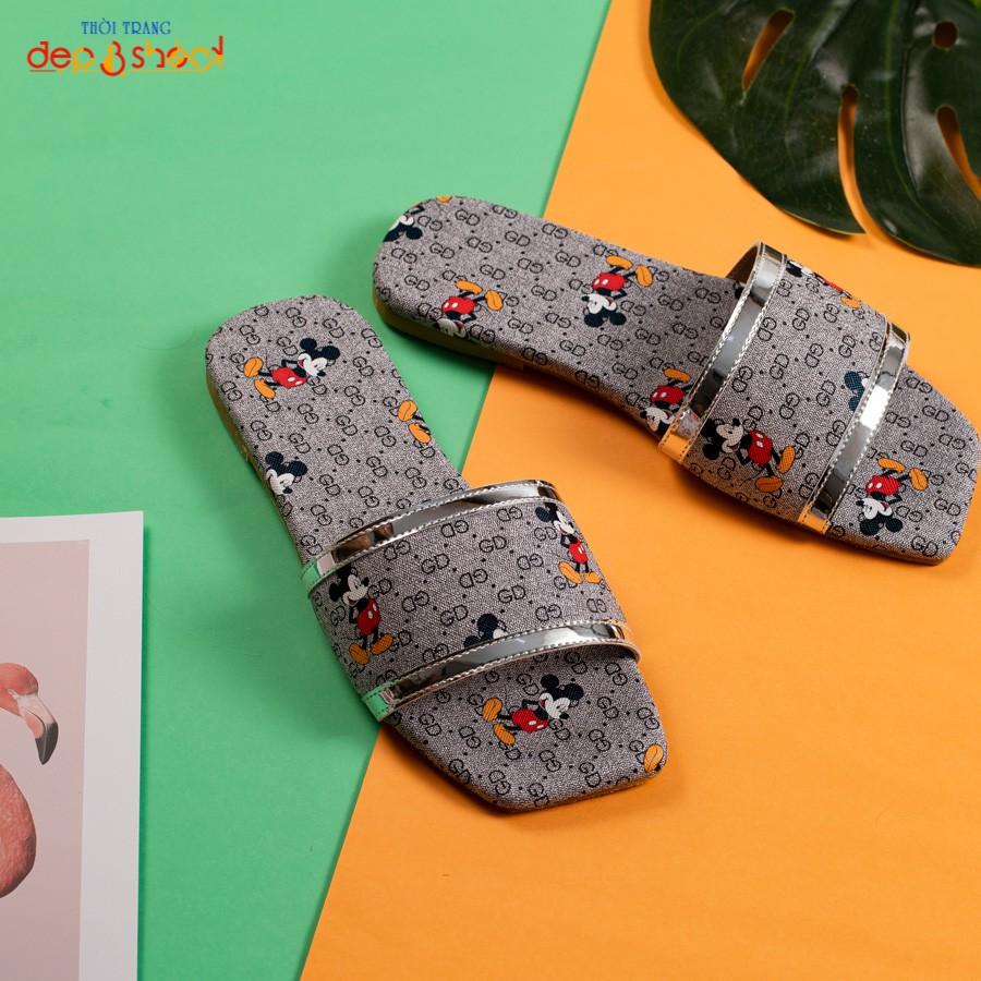 Dép nữ thời trang quai ngang hình Micky HOT TREND Dep&shock