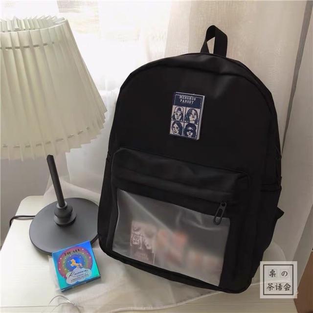 Balo uzzlang hình dán thời trang, chống nước, vừa laptop14inch - Tặng hình dán và thêm quà