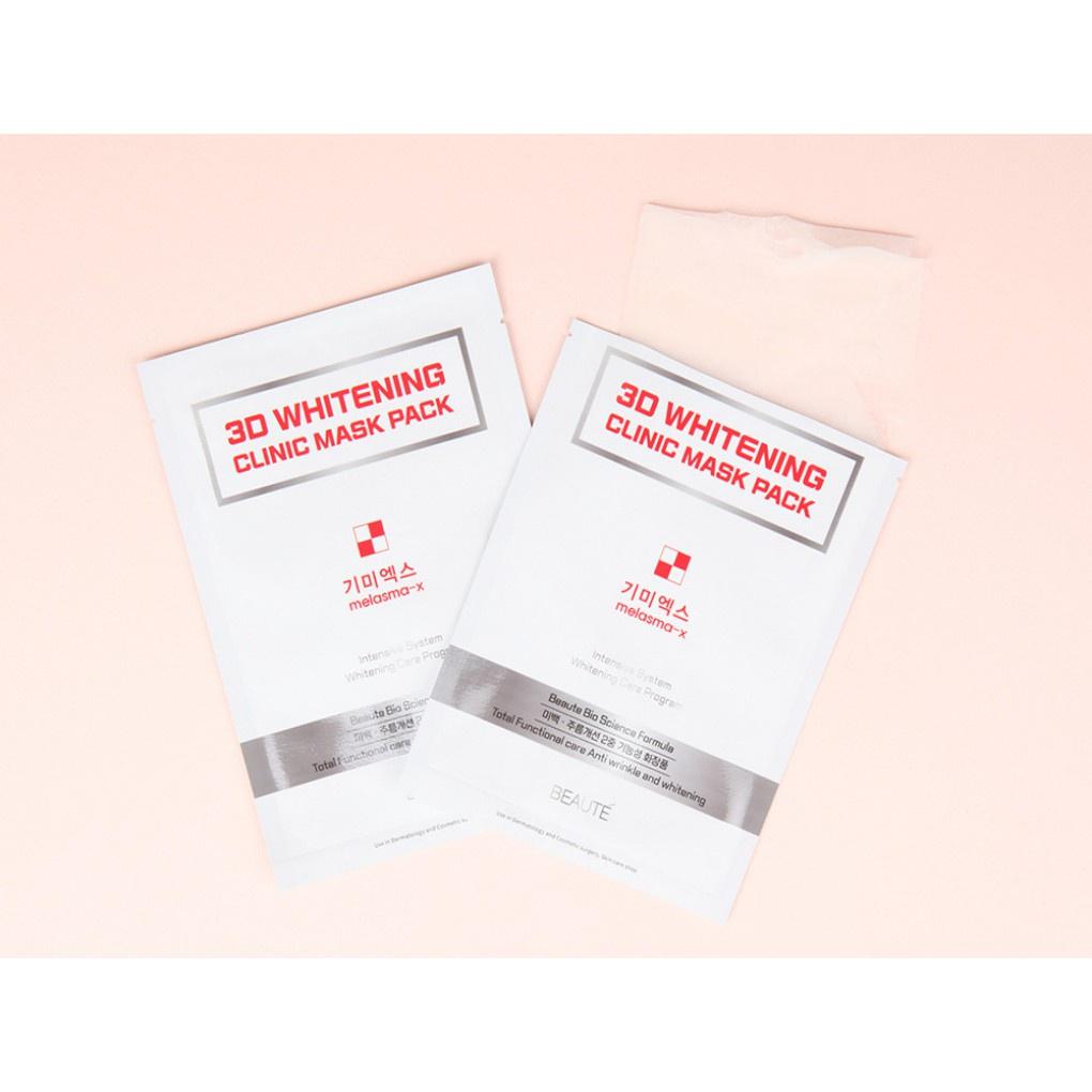 Mặt Nạ Dưỡng Trắng Chống Lão Hóa MELASMA-X 3D Whitening Clinic Mask 30ml x 10 miếng