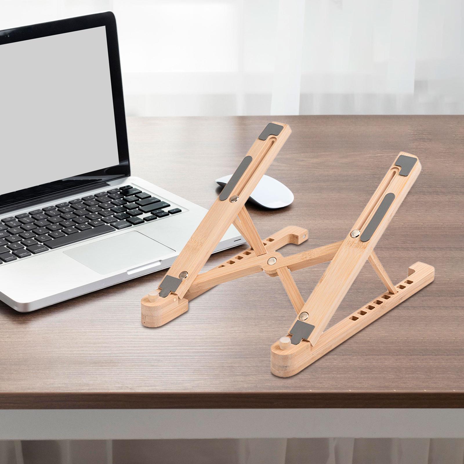 Laptop Stand Laptop Riser Holder Lightweight Folding Portable Universal 8 Height Adjustable Computer Stand Notebook Stand for Work Home Desk