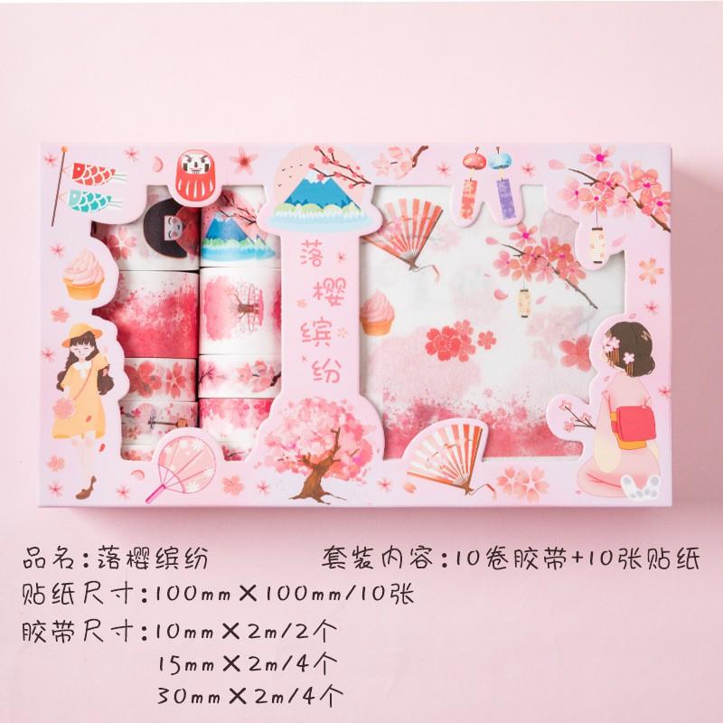 Bộ 20 món sticker, washi độc đáo dễ thương