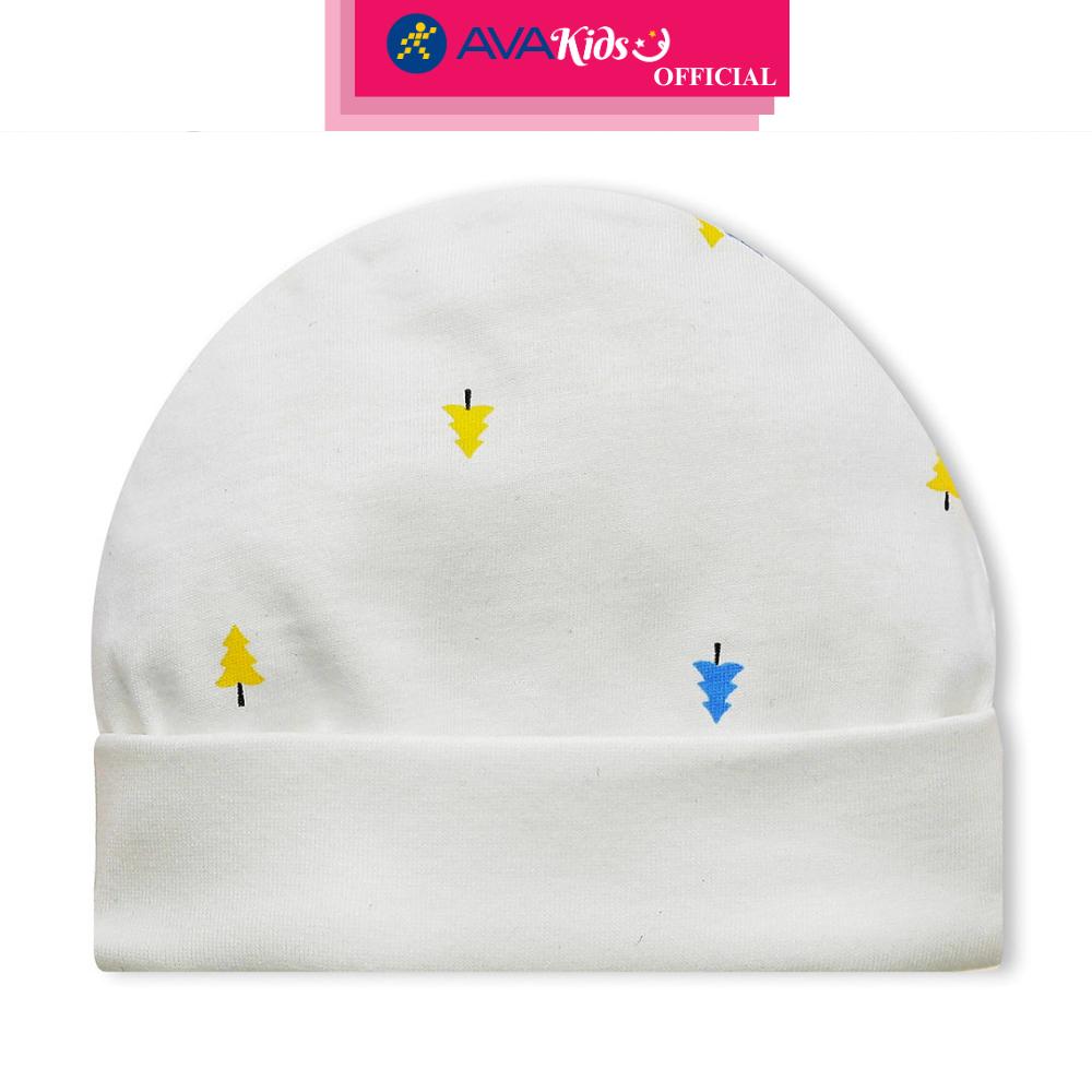 Nón sơ sinh in hình cây thông IQ Baby màu trắng (0 - 6 tháng) - Hàng Chính Hãng