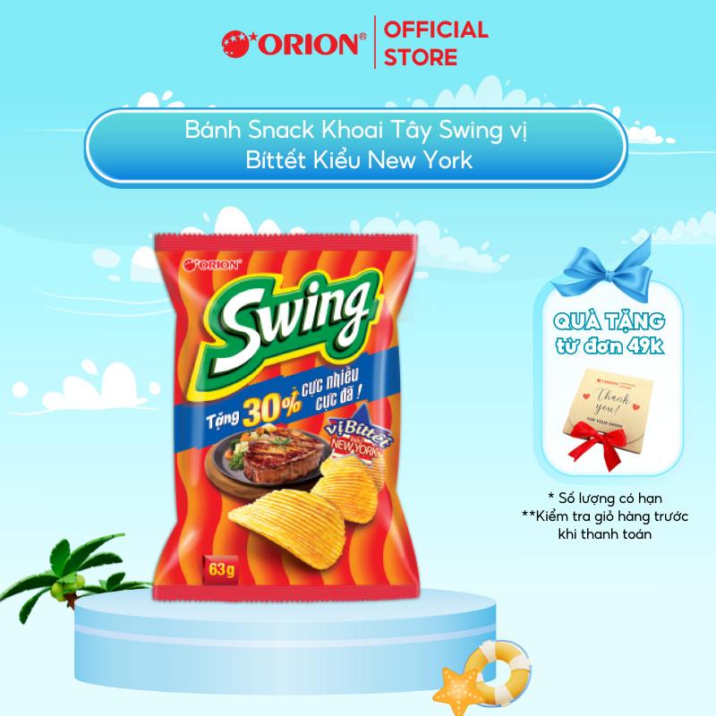 Bánh Snack ORION Khoai Tây Swing vị Bíttết Kiểu New York 63G