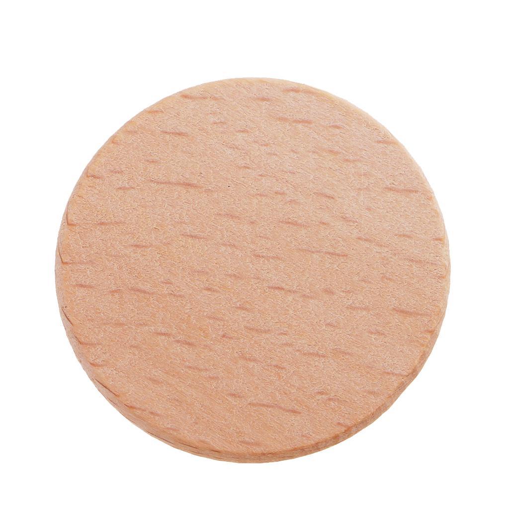 Pieces Blank Round Unfinished Wood Embellishments for Art DIY Crafts 36mm