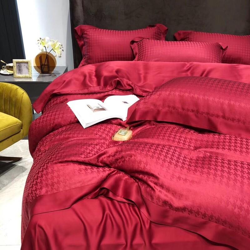 Bộ chăn ga gối tencel trơn 4 món