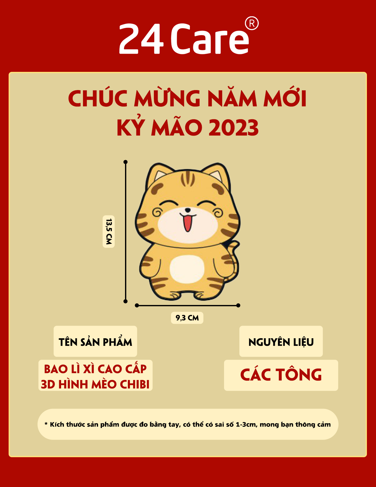 [Được lựa mẫu] Bao lì xì chibi hình mèo 2023 mẫu mới nhất - Chất liệu carton dày dặn in 3d siêu hot