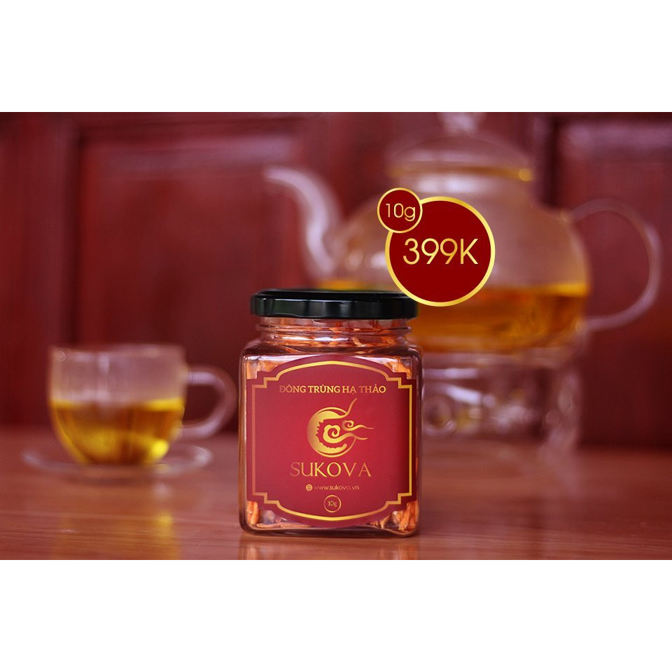 Nấm đông trùng hạ thảo khô SUKOVA tăng cường sức đề kháng, chống đột quỵ hộp 10G