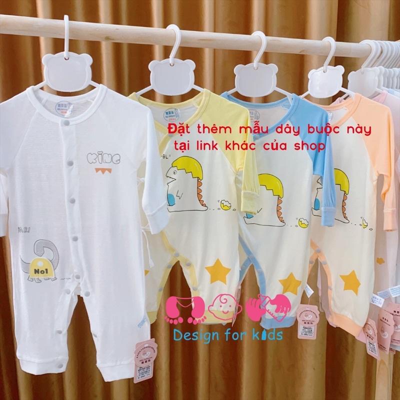 (Link 1) Bodysuit cho bé, body dài tay không tất chân (mặc nằm điều hòa), vải cotton mềm mát cho bé trai và bé gái