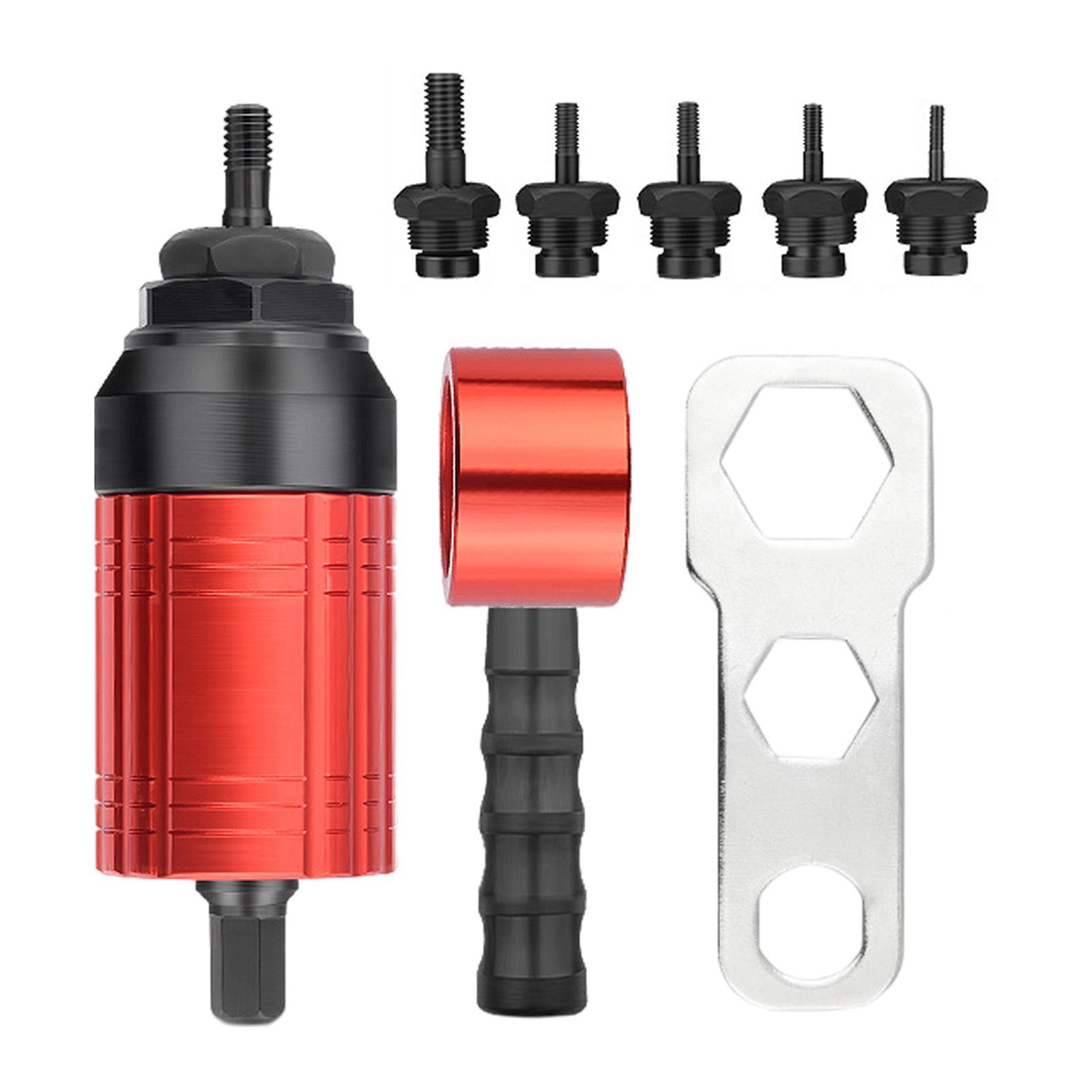 Cordless Drill Electric Rivet Nut Gun Adapter Power Tools M3 M4 M5 M6 M8 Non-Slip Handle Compact Professional for Home Carpenter Outdoor