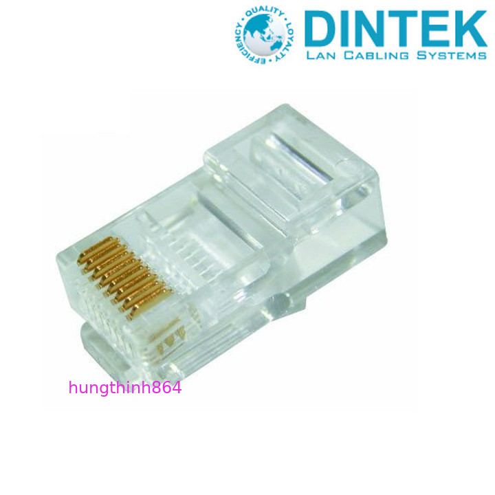 Đầu mạng RJ45 DINTEK UTP Cat.6e (P/N: 1501-88027) - 100 Đầu/ Bịch.