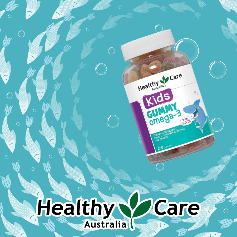 Kẹo Dẻo Healthy Care Kids Gummy Omega 3 250 Viên Cho Bé Bổ Sung Dinh Dưỡng, Tăng Sức Đề Kháng, Hỗ trợ Tim Mạch, Phát Triển Khả Năng Tư Duy Cho Bé