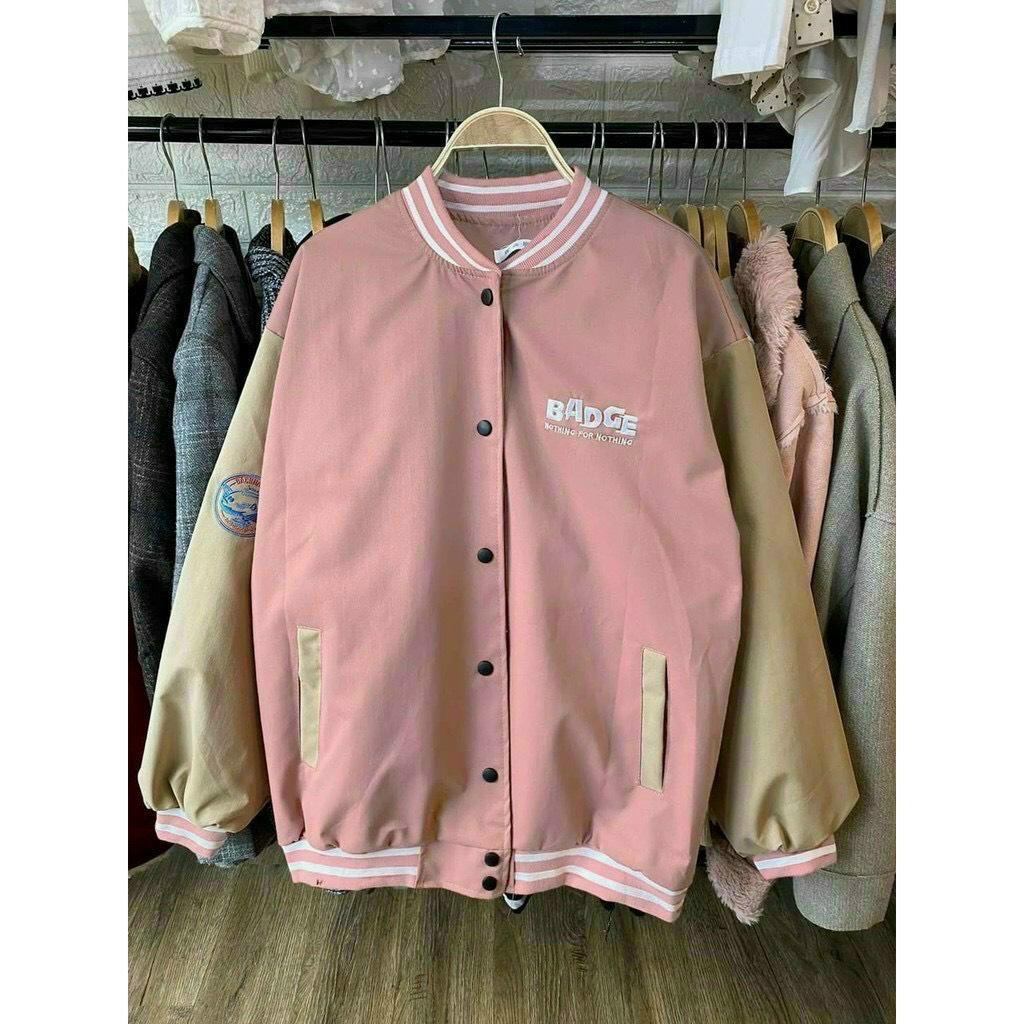 Áo Khoác Dù Nam Nữ 2 Lớp Form Rộng Cao Cấp Họa TIết Thêu Chữ BADGE Phối Nút Bấm Thời Trang Hot Trend