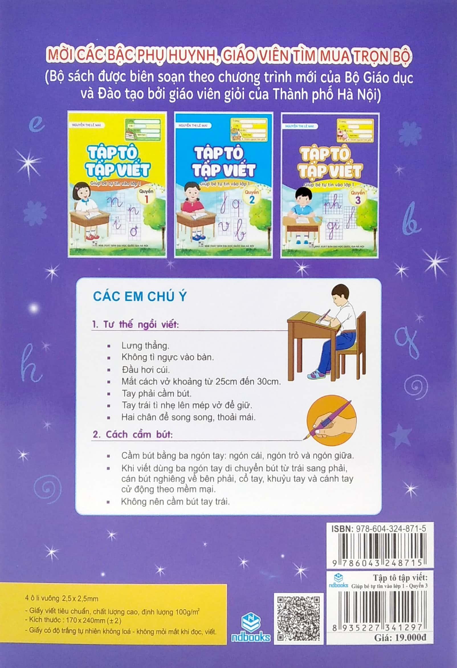 Giúp Bé Tự Tin Vào Lớp 1 - Tập Tô, Tập Viết - Quyển 3