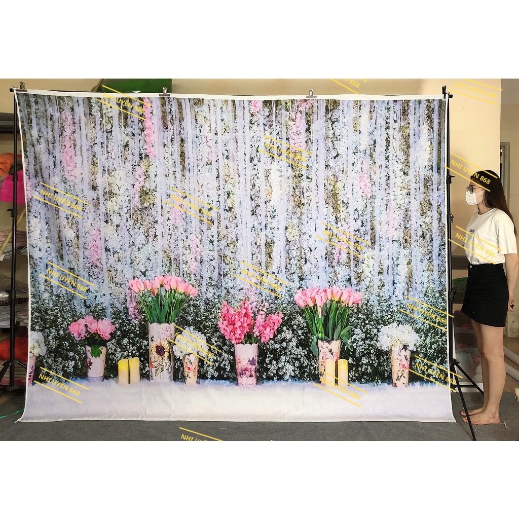 Tranh vải decor / Thảm vải chụp ảnh / Thảm vải treo tường tiệc cưới