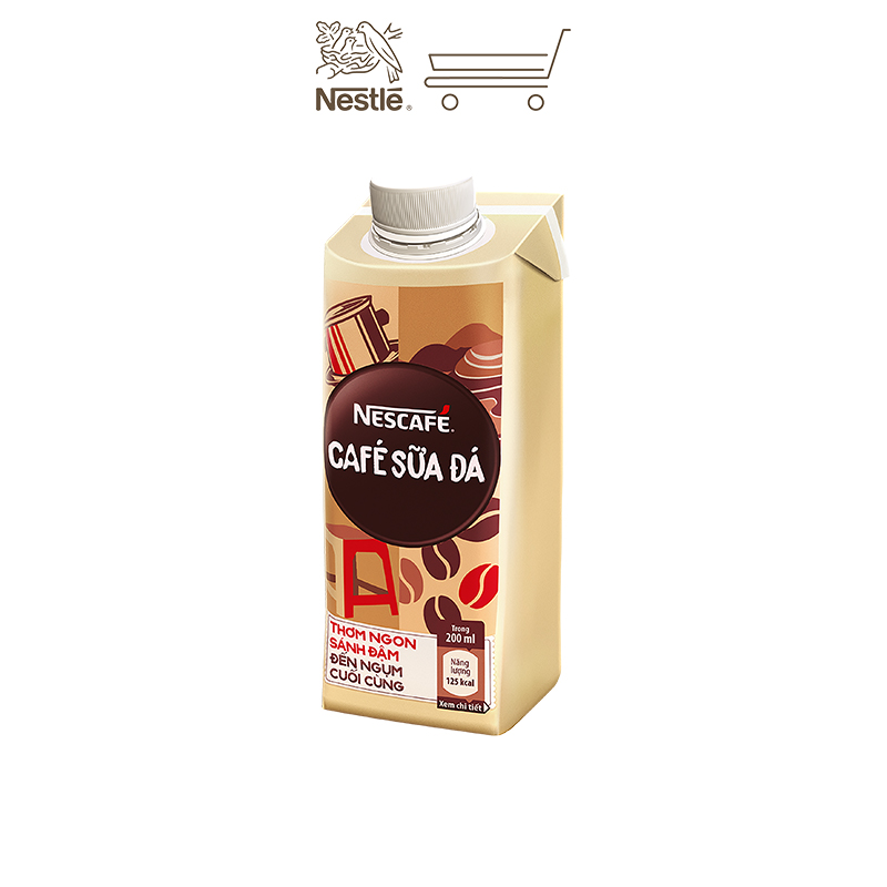 Lốc 12 cà phê uống liền Nescafé cà phê sữa đá