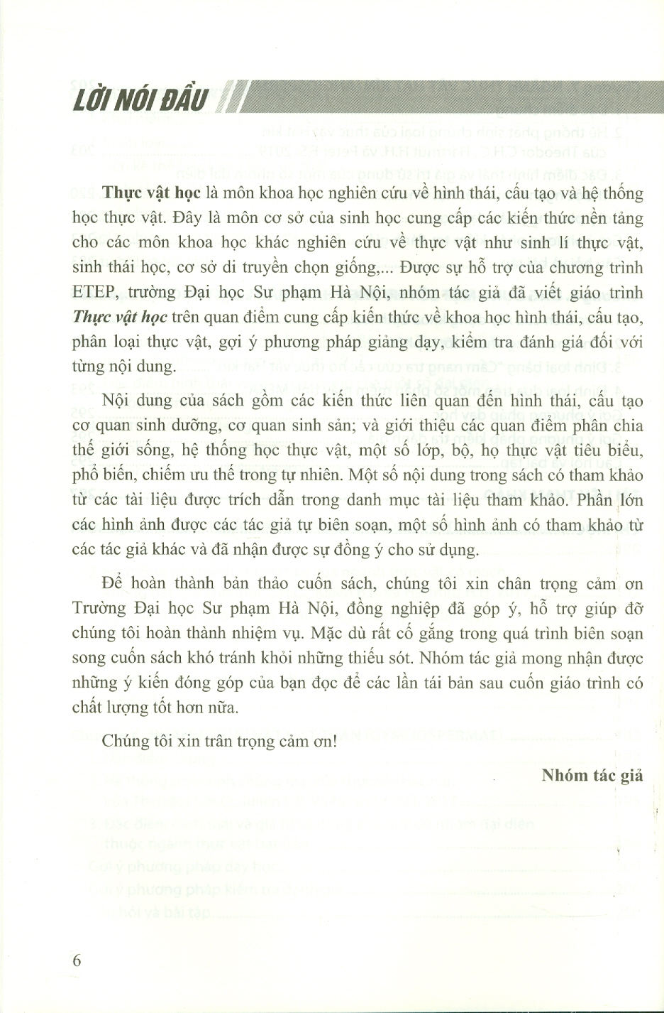 Giáo Trình Thực Vật Học - Trần Văn Ba, Nguyễn Thị Hồng Liên, Bùi Thu Hà (Đồng Chủ biên) - Nxb ĐHSP