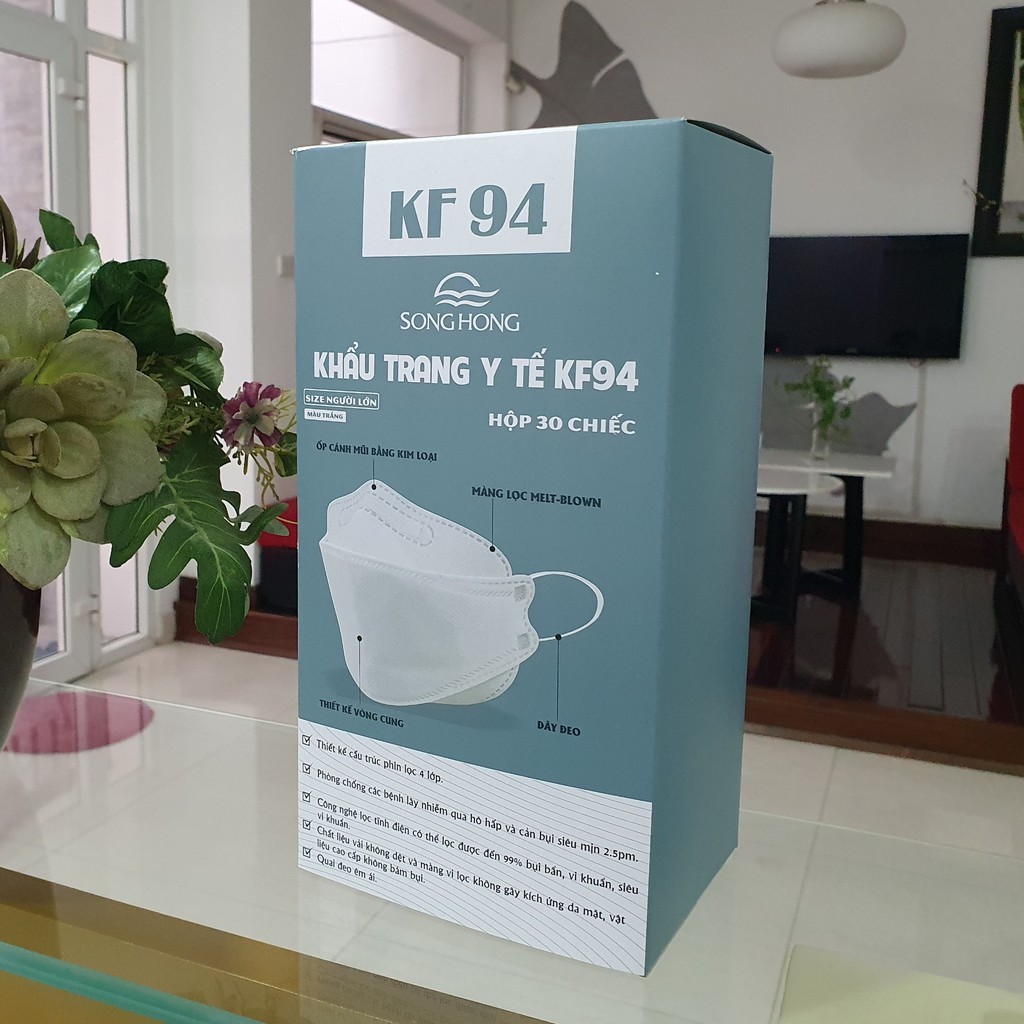 Combo 3 hộp khẩu trang y tế KF94 của may Sông Hồng