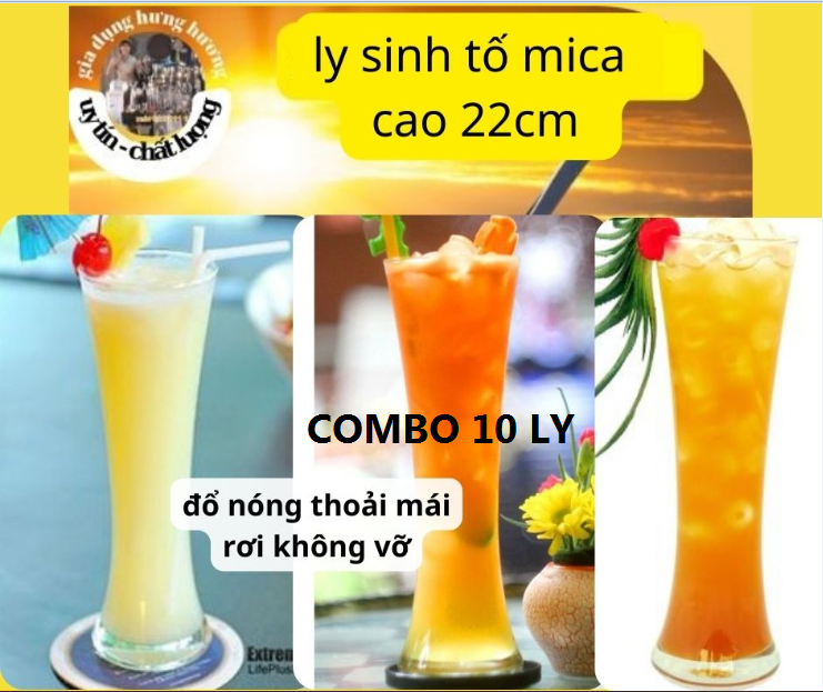 Ly sinh tố Nhựa Trong Cao Cấp