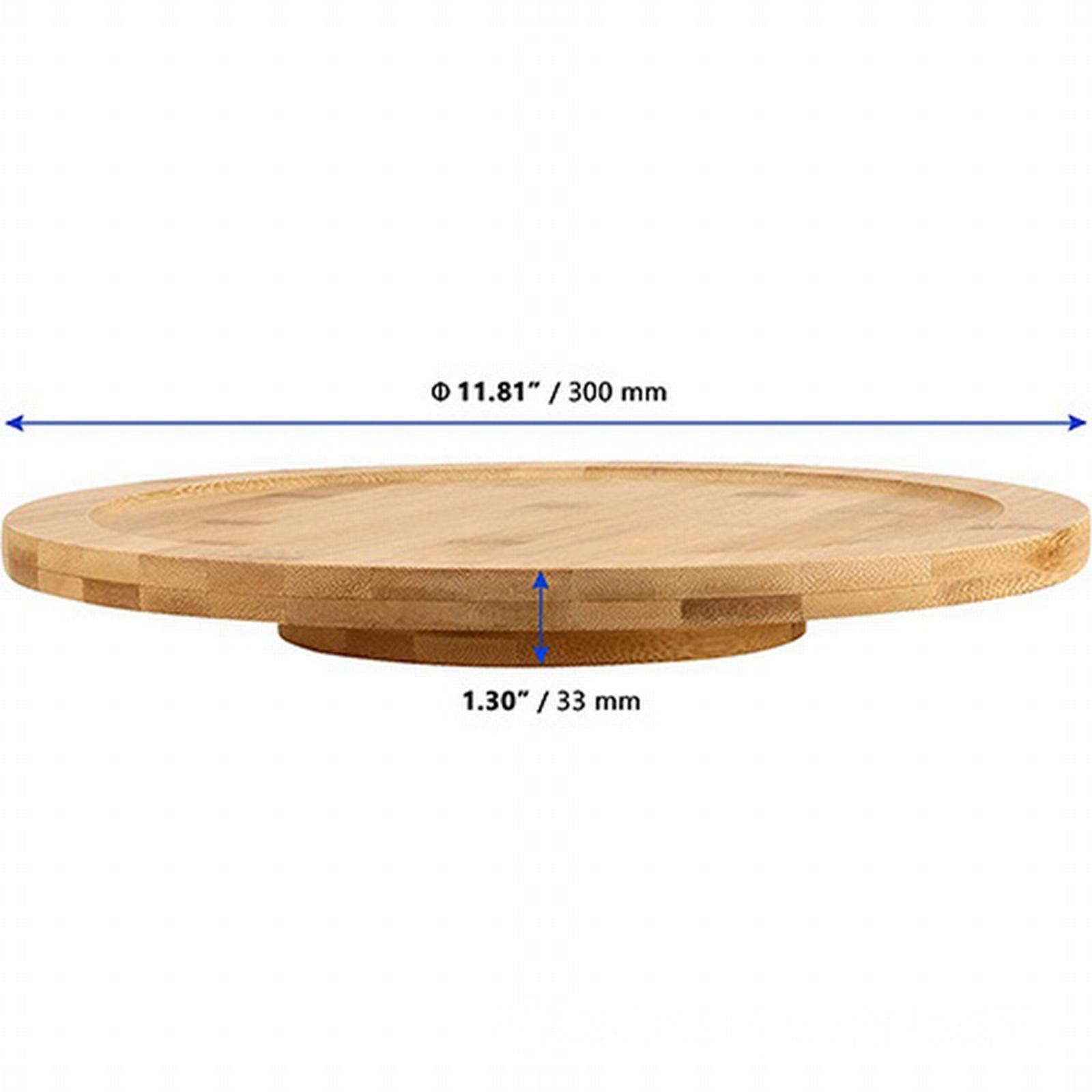 Wooden Round Rotating Plate Wooden Rotating Dining Plate for Cabinet Kitchen