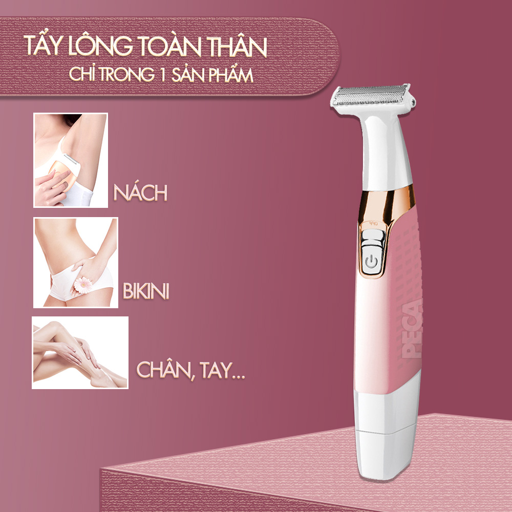 Máy cạo tẩy lông toàn thân Kemei KM-1900 chuyên dụng cạo lông nách, bikini, lông tay, chân,...- Hàng chính hãng