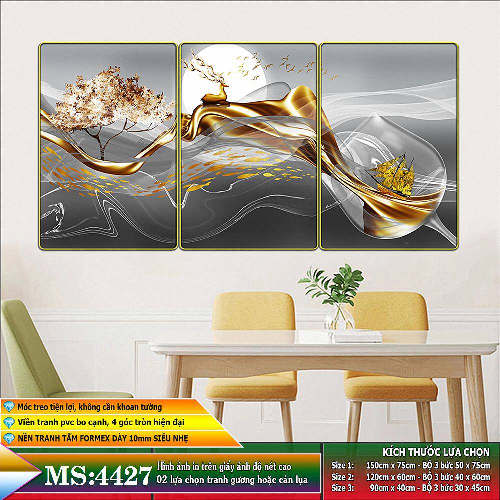 Tranh treo tường trang trí phòng khách, phòng ngủ, phòng ăn:4427L15F