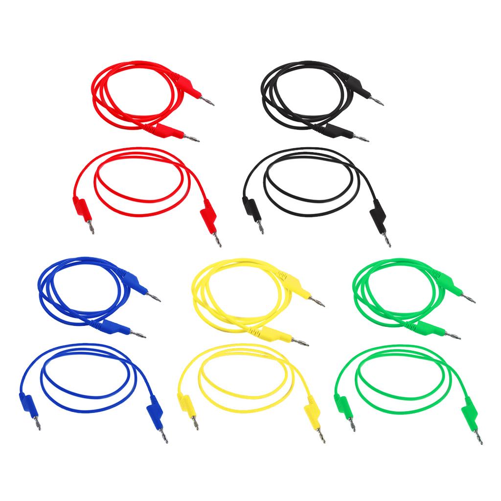 39 Inch Multimeter Test Lead Set - Soft Silicone Stackable Banana to Banana Plug Test Wire Cable Kit for Electrical Testing 1000V/15A