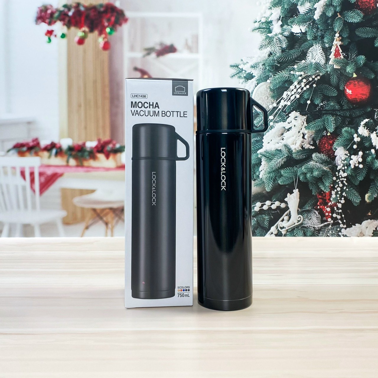 Bình Giữ Nhiệt Lock&Lock Mocha Vacuum Bottle LHC1438 750ml - Hàng chính hãng, bằng thép không gỉ
