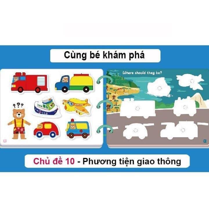 BỘ TRANH BÓC DÁN 17 CHỦ ĐỀ  CHO BÉ RÈN LUYỆN TƯ DUY