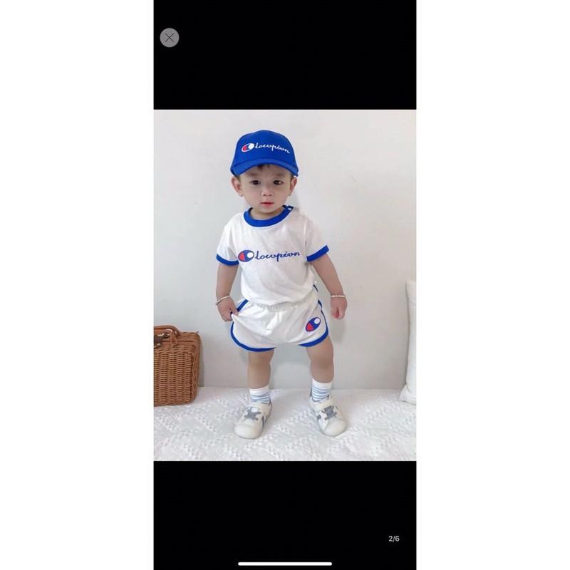 Bộ ngắn tay cotton 100% mềm mịn mát cho bé trai, bé gái từ 7kg-19kg