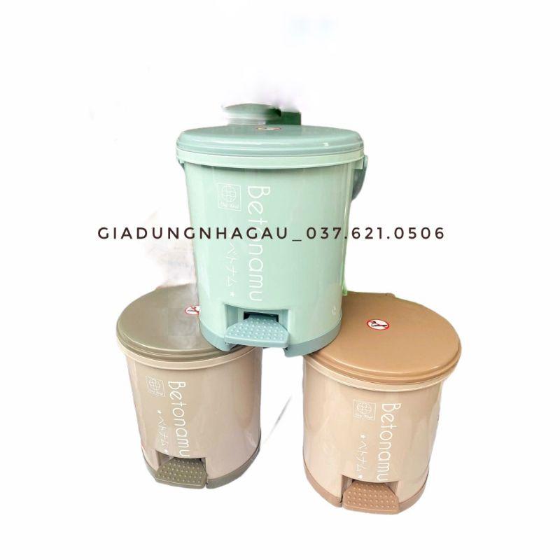Thùng rác, bật rác đạp chân 5L BETONAMU có quai xách