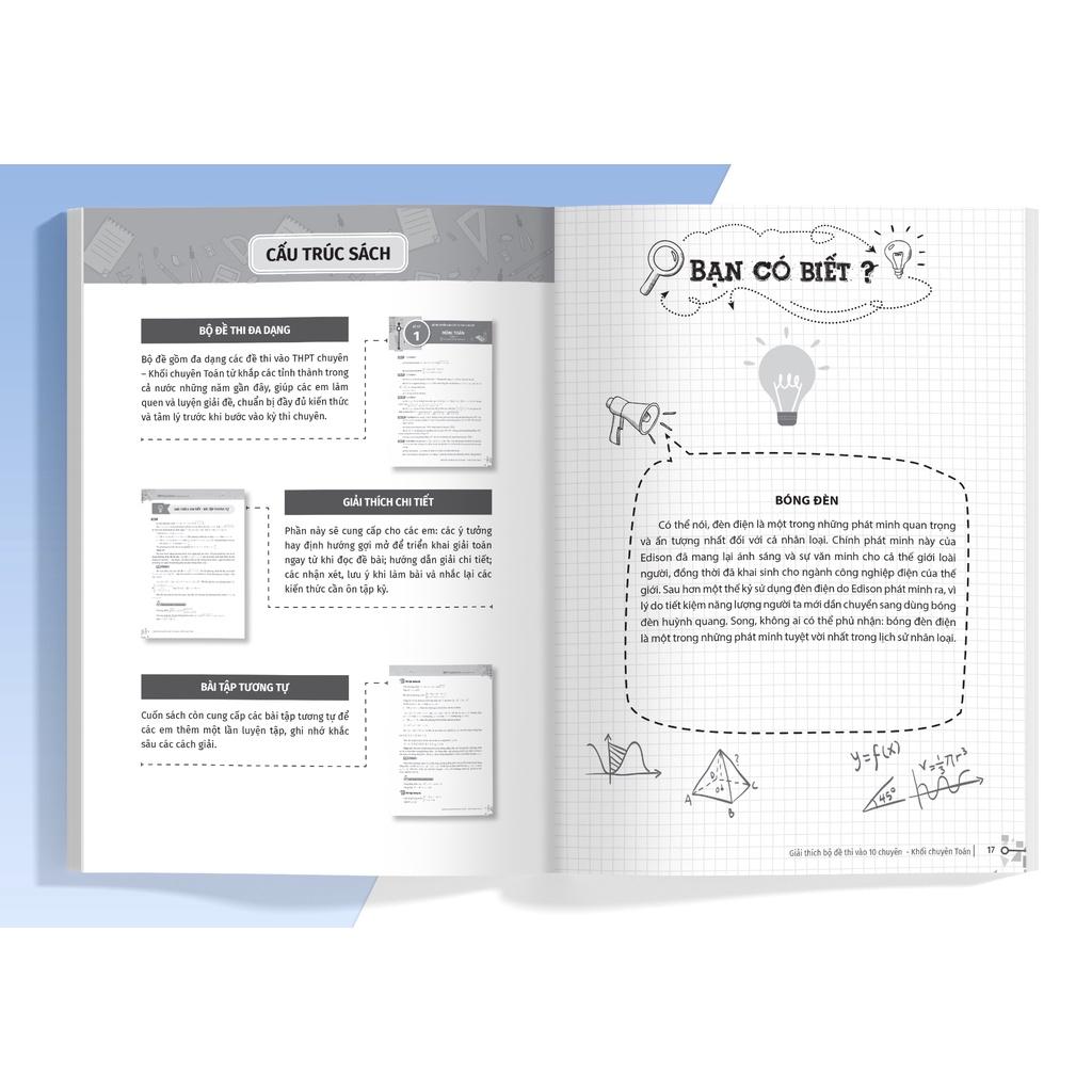 Sách - Giải Thích Bộ Đề Thi Vào 10 Chuyên - Khối Chuyên Toán - Tiếng anh - Hóa tùy chọn
