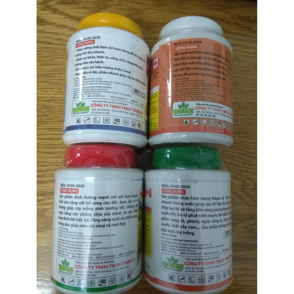 Bộ tứ sản phẩm dưỡng cây, kích hoa 100 gram/chai