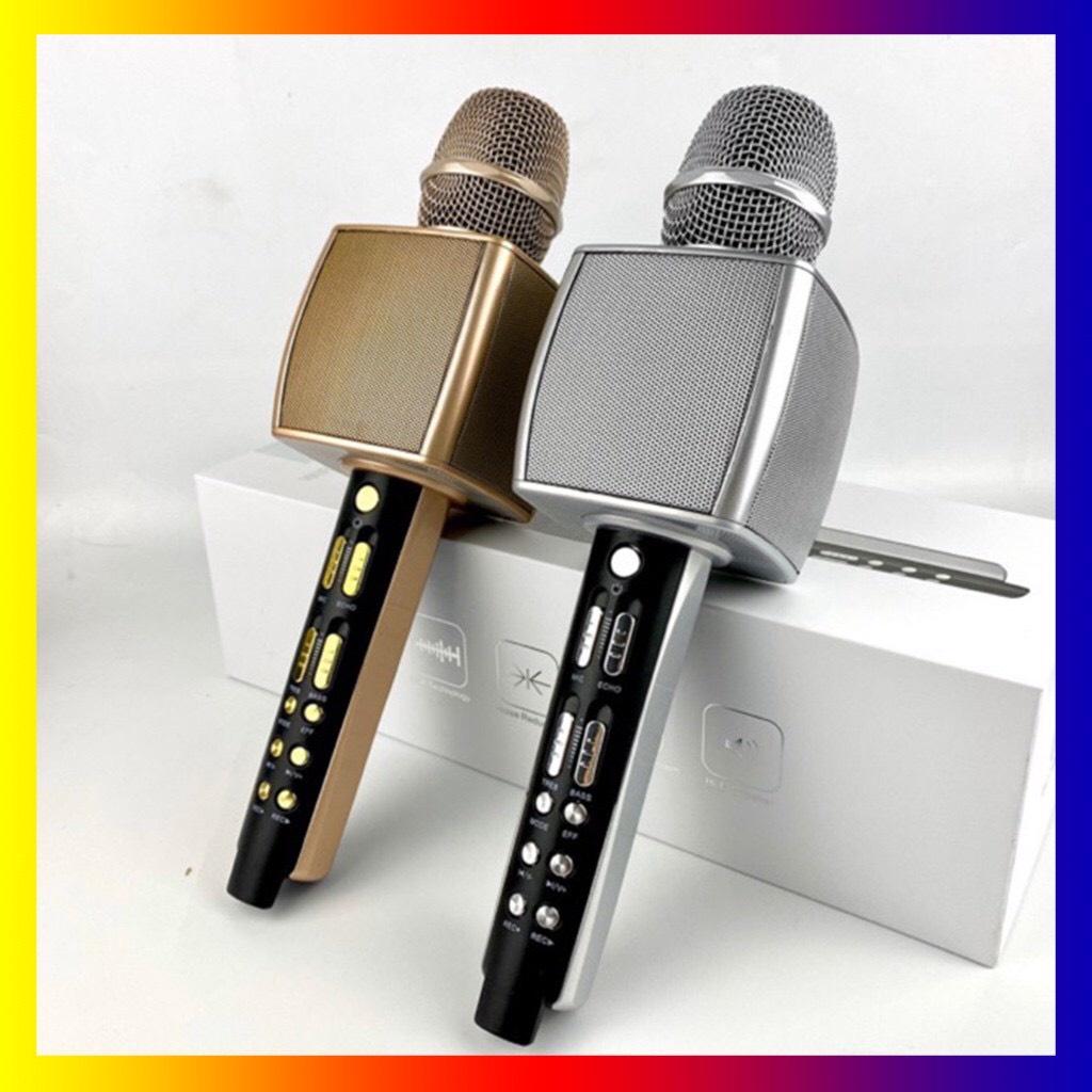 Micro karaoke bluetooth không dây, Mic karaoke YS92 có loa bass chuẩn, Bảo hành 6 tháng