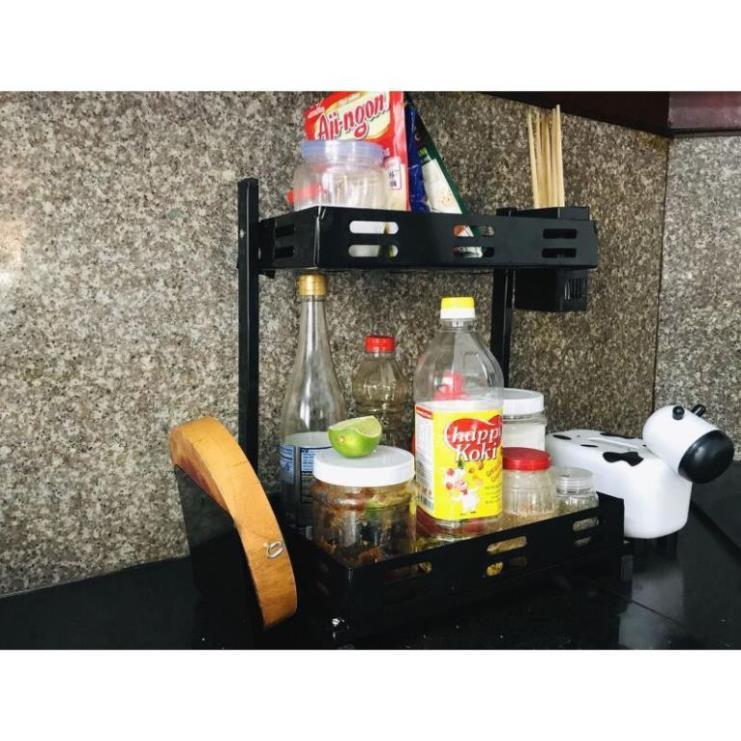 Kệ Để Đồ Nhà Bếp Để Gia Vị Bằng Sắt 2 Tầng Đa Năng h15