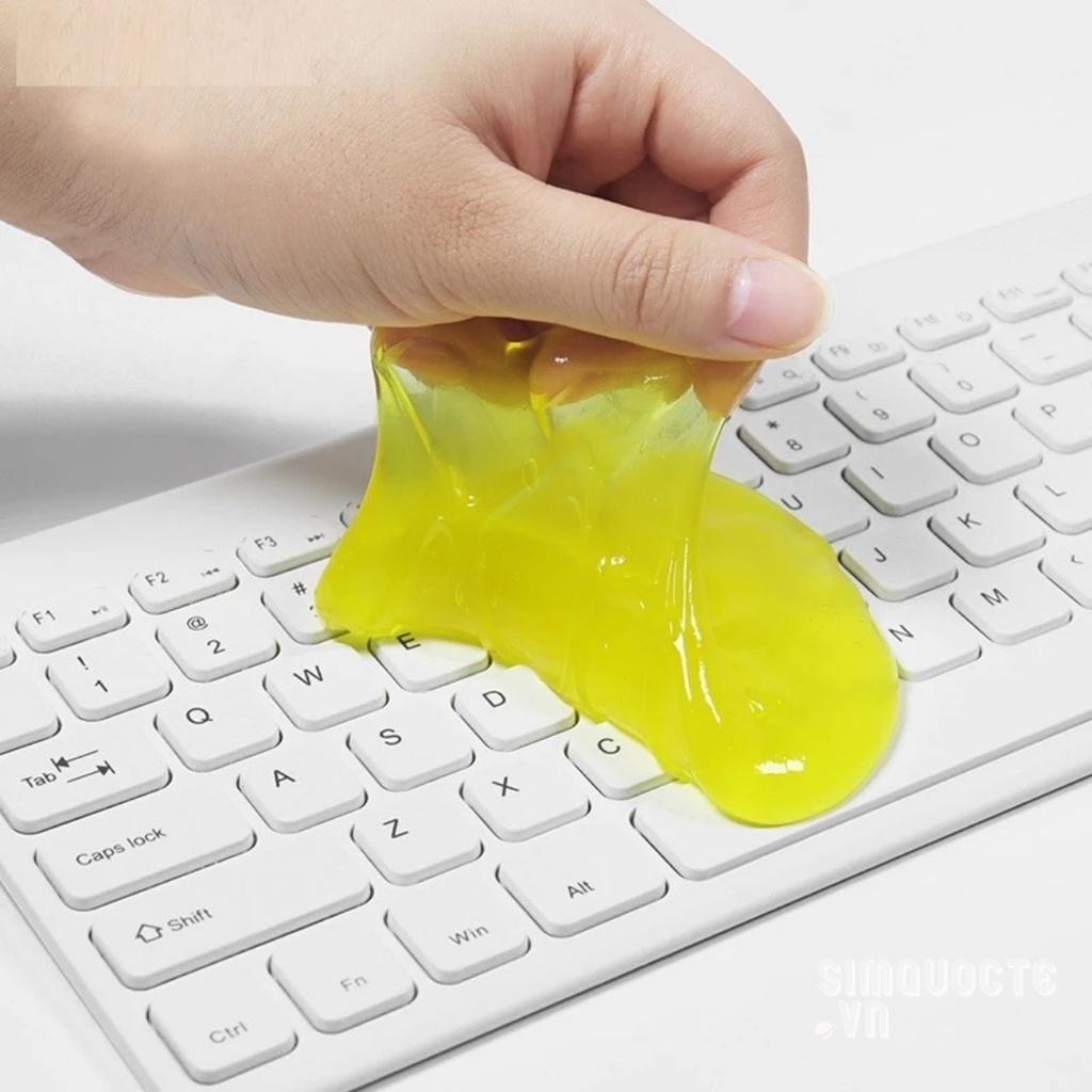 Gel silicone làm sạch bụi bẩn vệ sinh đa năng mọi khe hẹp ô tô, bàn phím, điện thoại, laptop - Túi đựng 75g