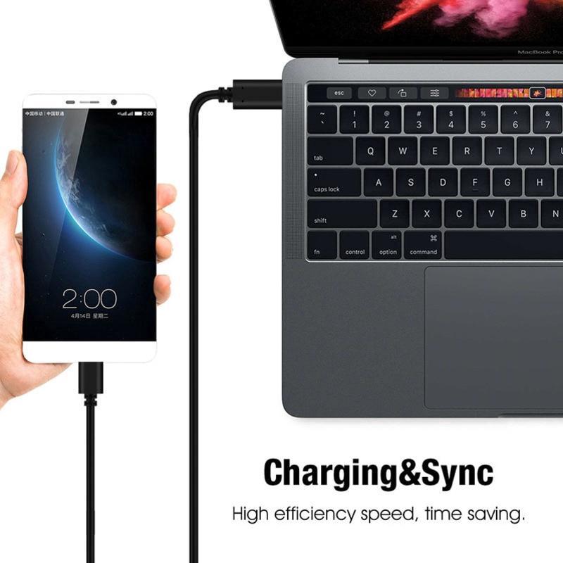 Dây cáp sạc nhanh 1m chuyển đổi Micro Usb sang Type-C 3.1 chất lượng cao cho laptop táo